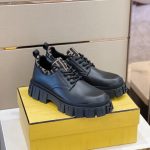 Fendi FD Fendi Force Lace-Ups Boots Black And Brown For Men