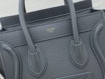 Celine Nano Luggage Bag In Drummed Grey For Women 8in/20cm 189243AQL.10KL