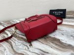 Celine Nano Luggage Bag In Drummed Red For Women 8in/20cm