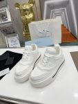 Prada Re-Nylon And Brushed Sneakers White For Women 1.96in/50mm PRD