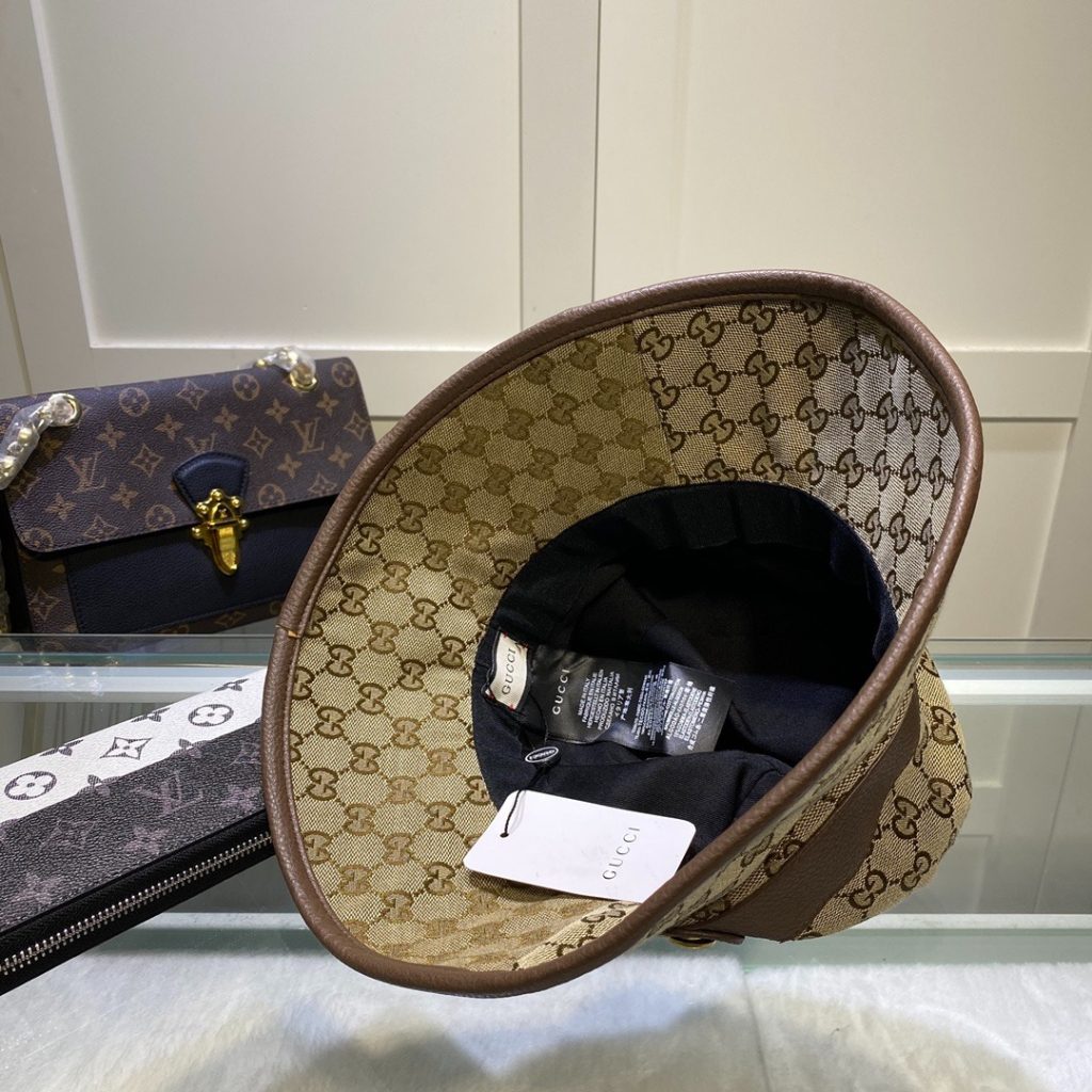 Travel Set: Louis Vuitton Horizon 55 Suitcase + Louis Vuitton Mini Bumbag + Chanel Plastic Sunglasses + Gucci GG Canvas Bucket Hat