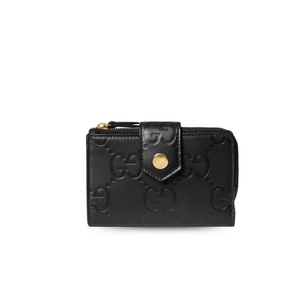 Gucci GG Medium Wallet Black For Women 6.7in/17cm 790131 AADLO 1000