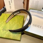 Gucci Hairband GG Logo Black For Women