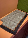 Gucci Saddle Silver Ribbon Scarf Brown 200cm/79in For Women