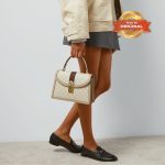 [True-to-ORIGINAL] Gucci Ophidia Small Top Handle Bag Beige For Women 25cm/9.8in 651055 UULAG 9682‎