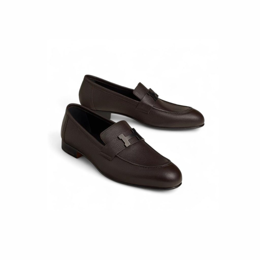 Hermes Paris Loafer Marron Ebene For Men H241883ZAME390