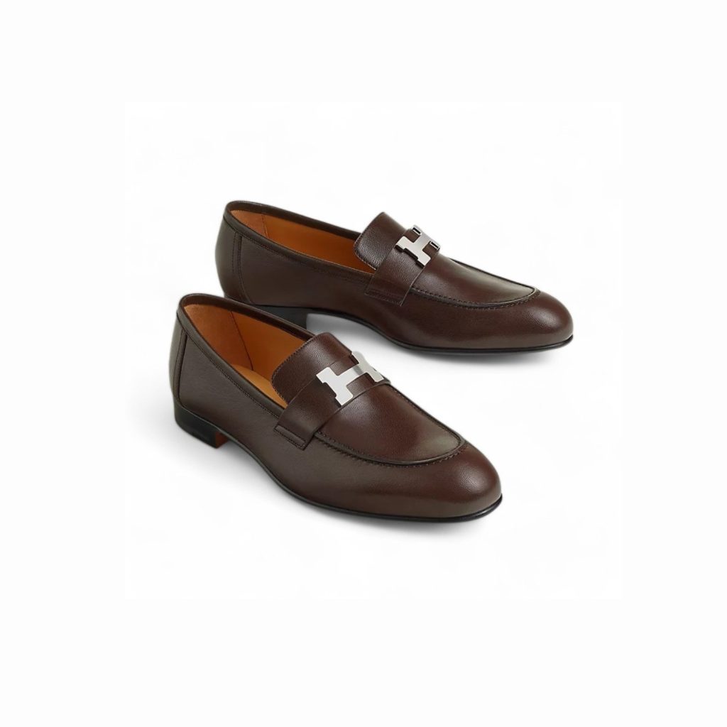 Hermes Paris Loafer Marron Ebene For Men H231930ZAME400