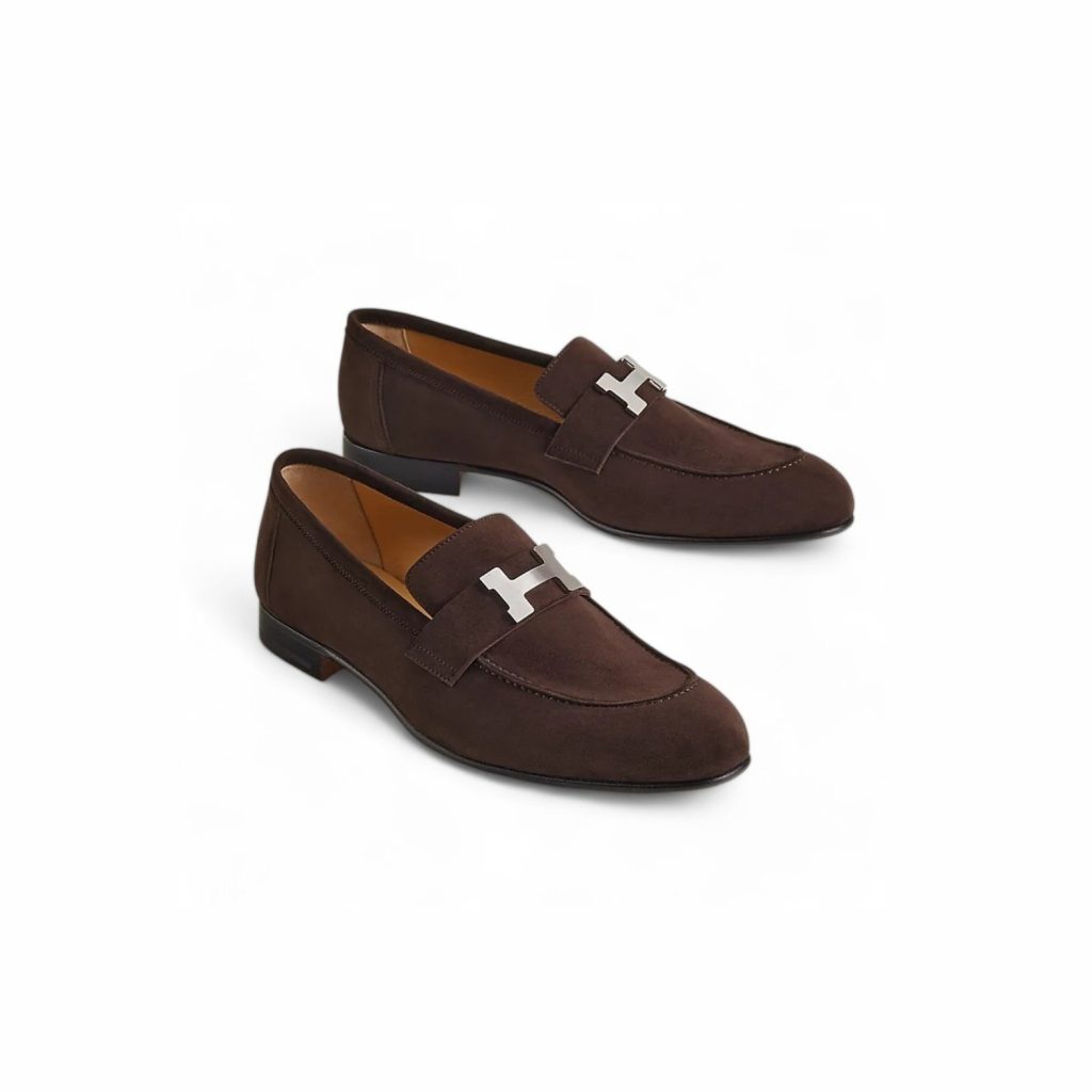 Hermes Paris Loafer Marron Ebene For Men H211900ZAME390