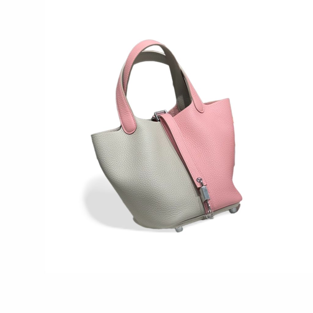 Hermes Picotin Lock 18 Bag Grey/Pink For Women 7.1in/18cm