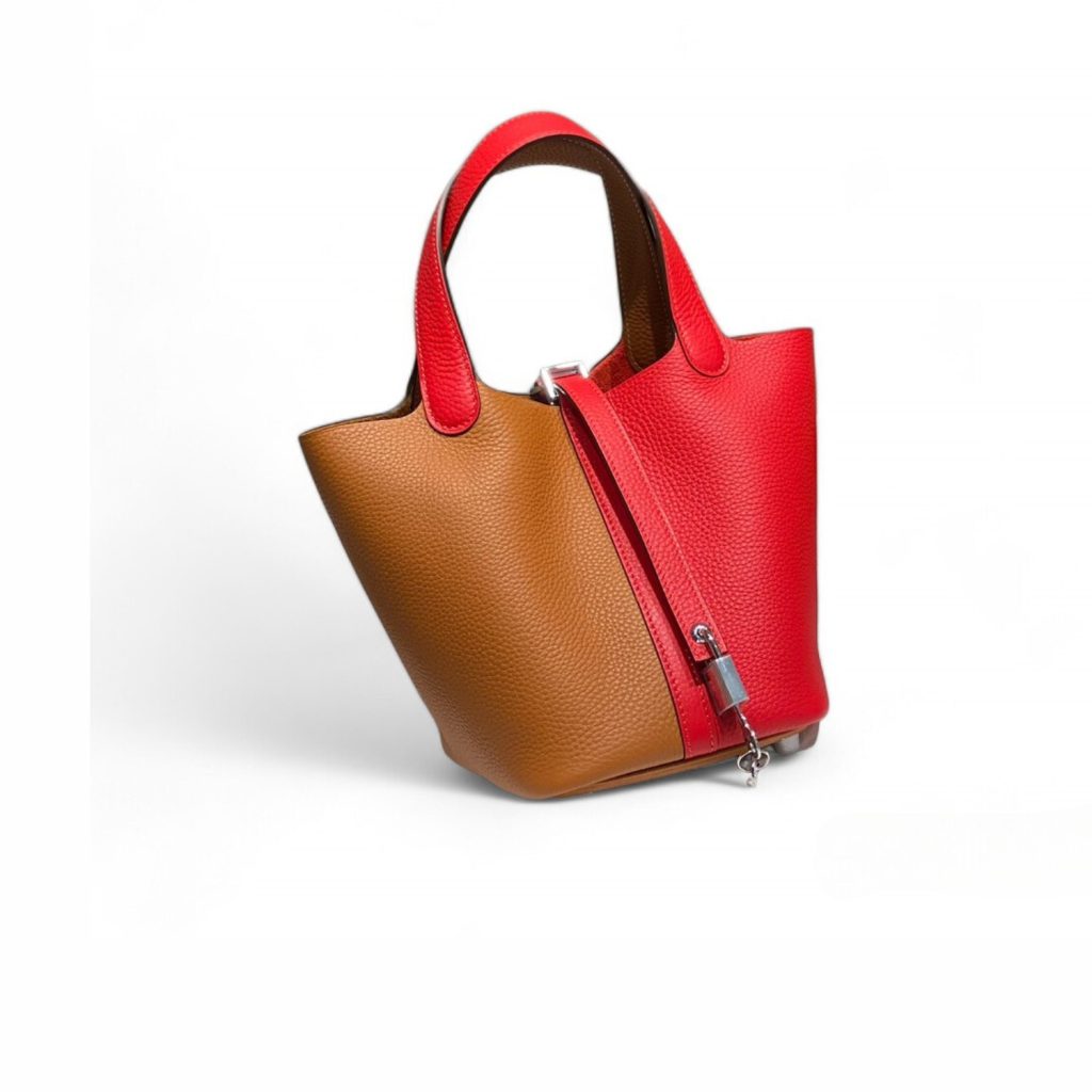 Hermes Picotin Lock 18 Bag Brown/Red For Women 7.1in/18cm