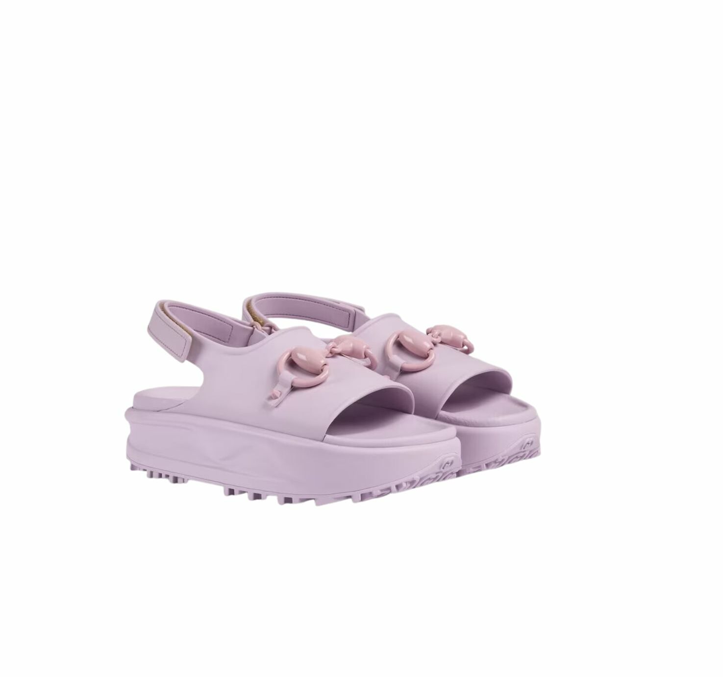 Gucci Horsebit Flatform Sandal Purple For Women 742435 JAAC9 6816