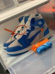 Off-White x Nike Air Jordan 1 Retro High OG ‘UNC’ Blue For Women, Women’s Shoes