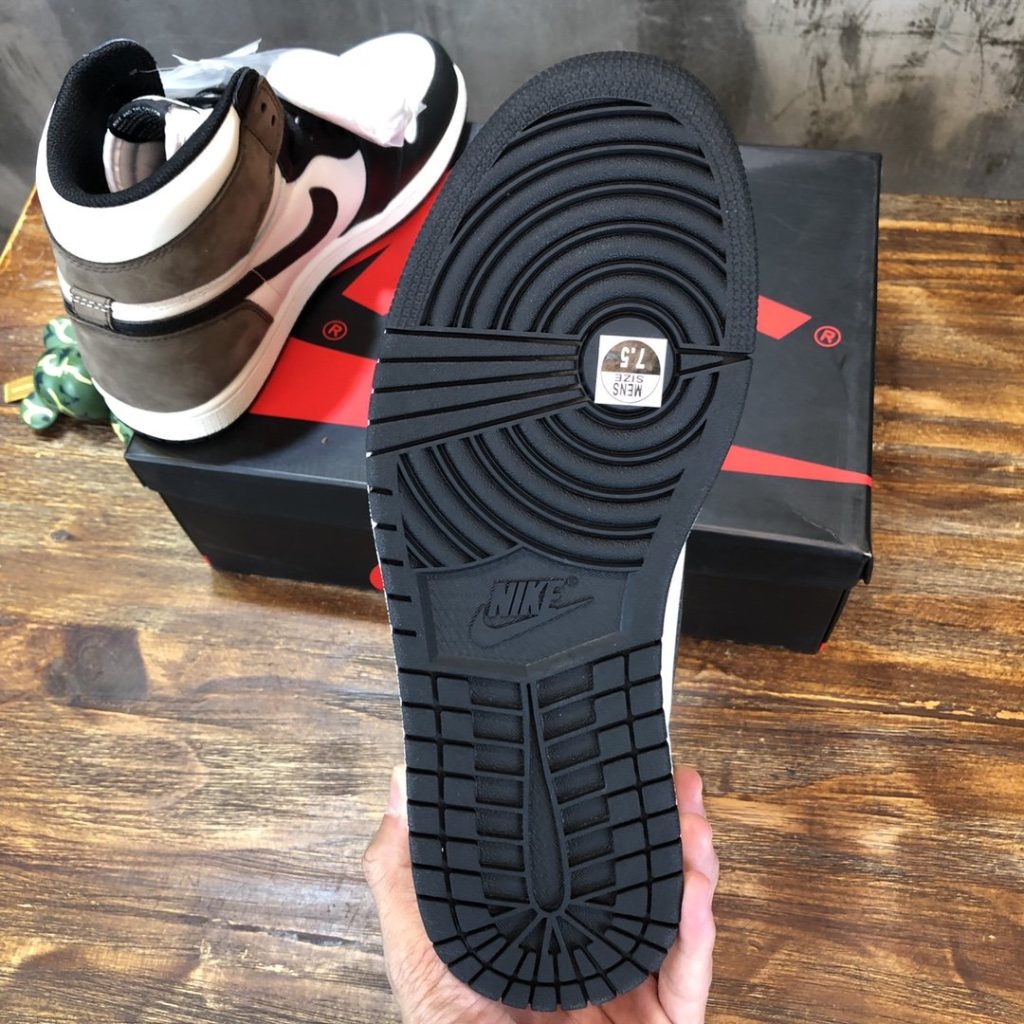 Travis Scott x Nike Air Jordan 1 Retro High OG ‘Mocha’ and Black Sneaker For Men, Men’s Shoes