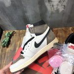 Travis Scott x Nike Air Jordan 1 Retro High OG ‘Mocha’ and White Sneaker For Women, Women’s Shoes