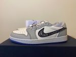 Dior x Air Jordan 1 Low-Top Grey and White Sneaker For Women, Women’s Shoes