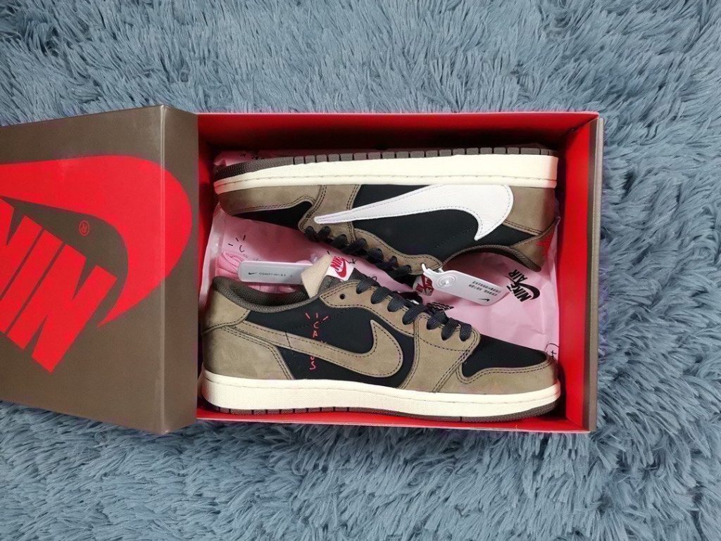 Travis Scott x Air Jordan 1 Low Cactus Jack Brown Sneaker For Women, Women’s Shoes