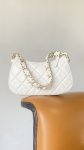 Chanel 23K Calfskin White Hobo Bag For Women 9,1in/25cm