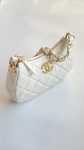 Chanel 23K Calfskin White Hobo Bag For Women 9,1in/25cm