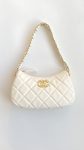 Chanel 23K Calfskin White Hobo Bag For Women 9,1in/25cm