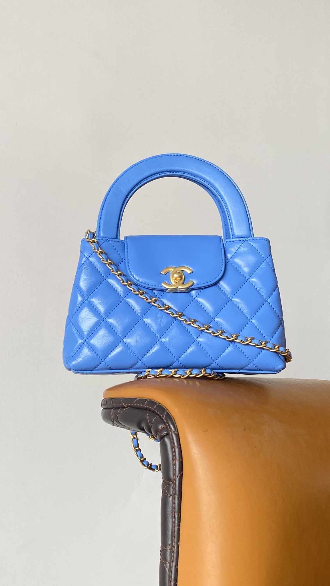 Chanel Kelly Bag Blue For Women 5,1in/13cm