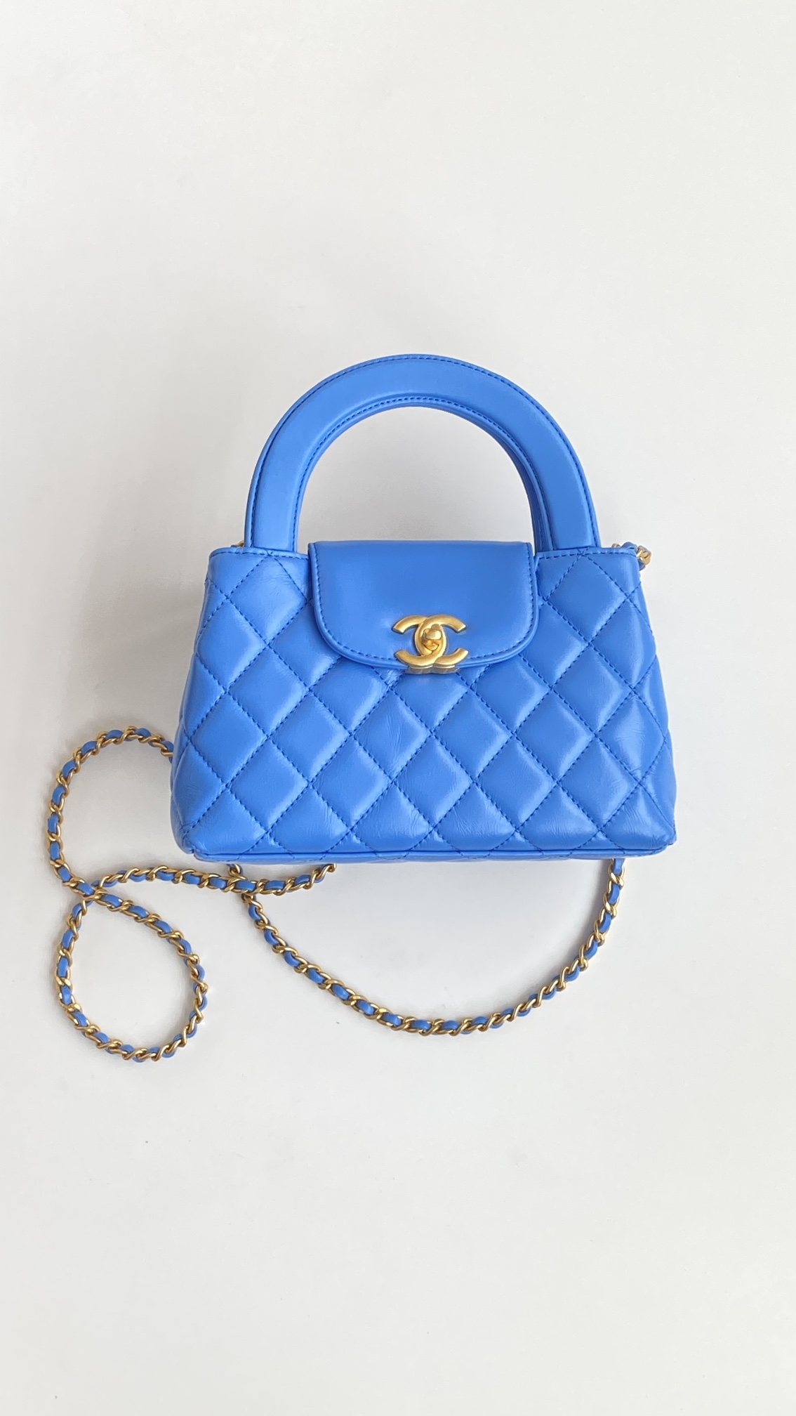 Chanel Kelly Bag Blue For Women 5,1in/13cm