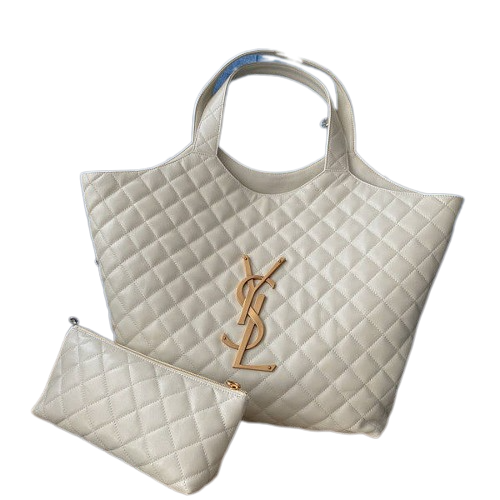 Icare Maxi Shopping Bag White For Women 16.9in/43cm YSL