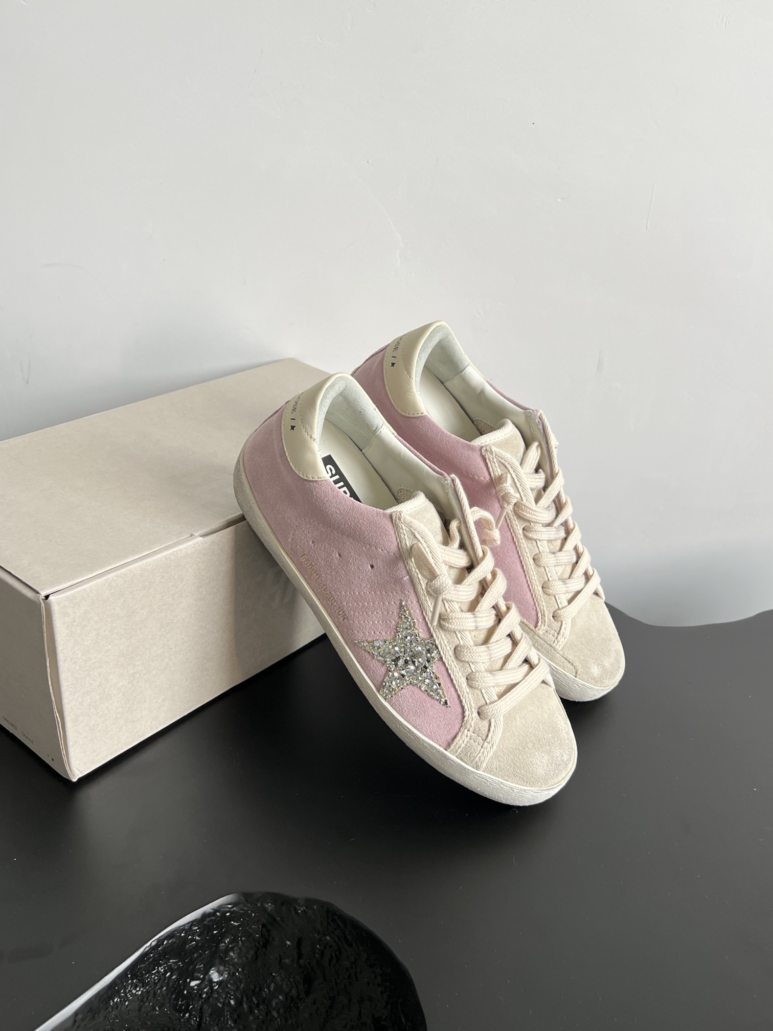 Golden Goose Superstar Light Pink and White Size 7US