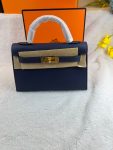 Hermes Kelly 19 Blue France Swift Bag For Women, Women’s Handbags, Shoulder Bags 7.5in/19cm