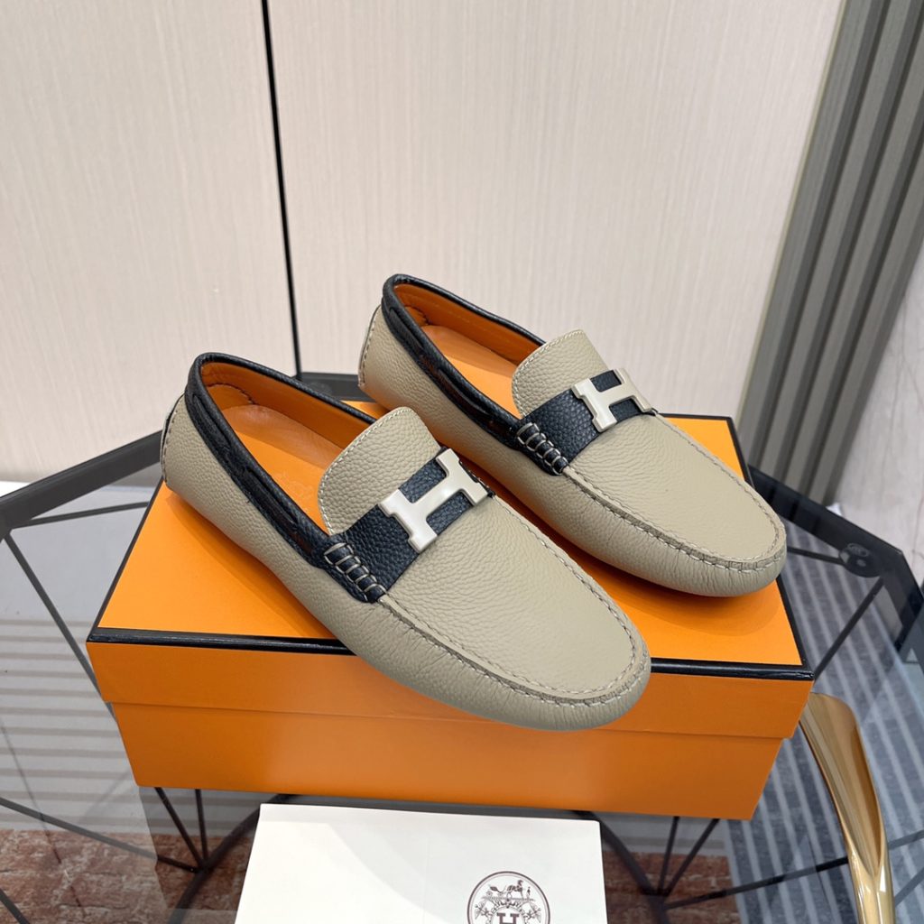 Hermes Irving Loafer Kaki For Men