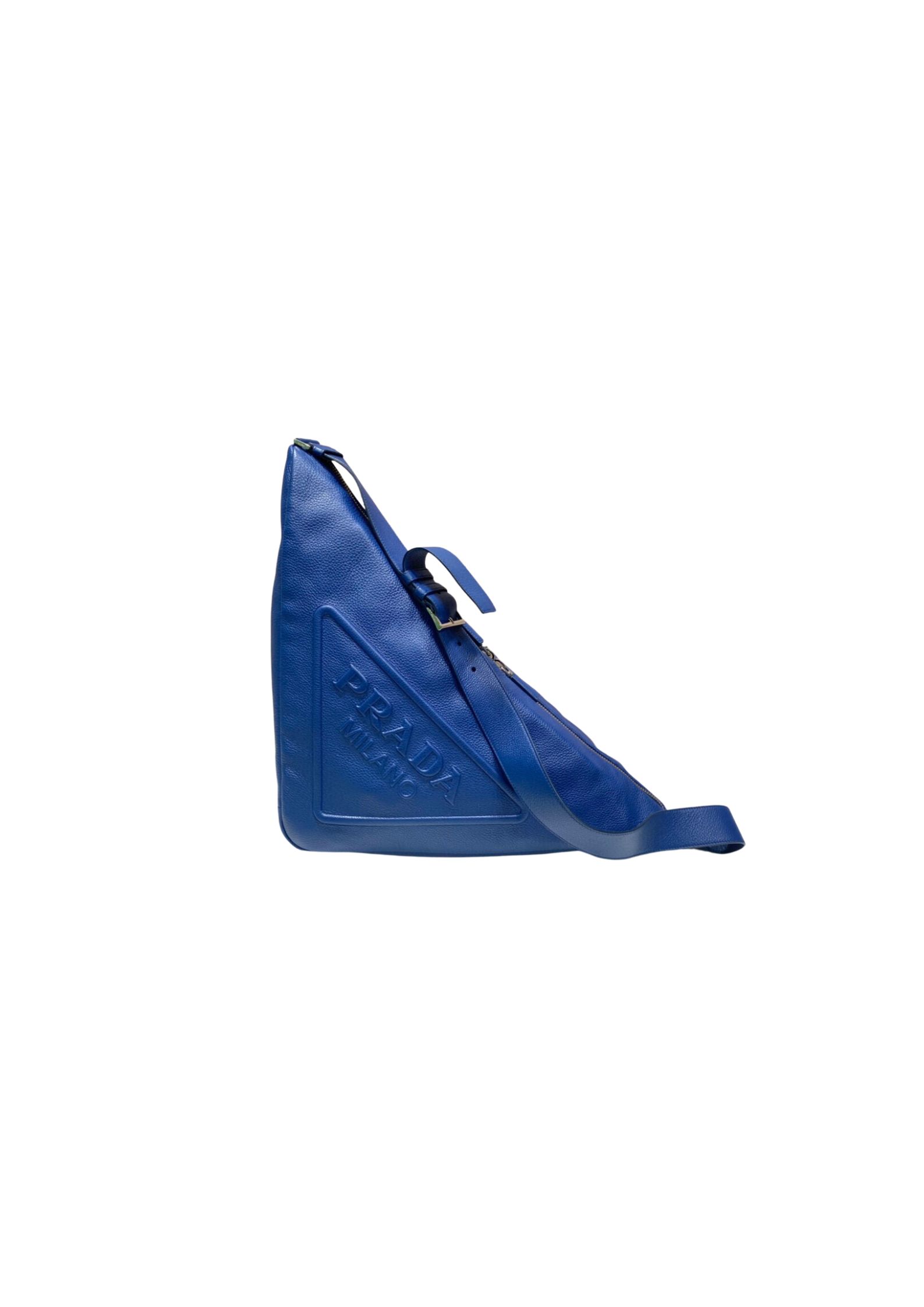 Large Prada Triangle Bag In Blue For Men 22.8in/ 58cm