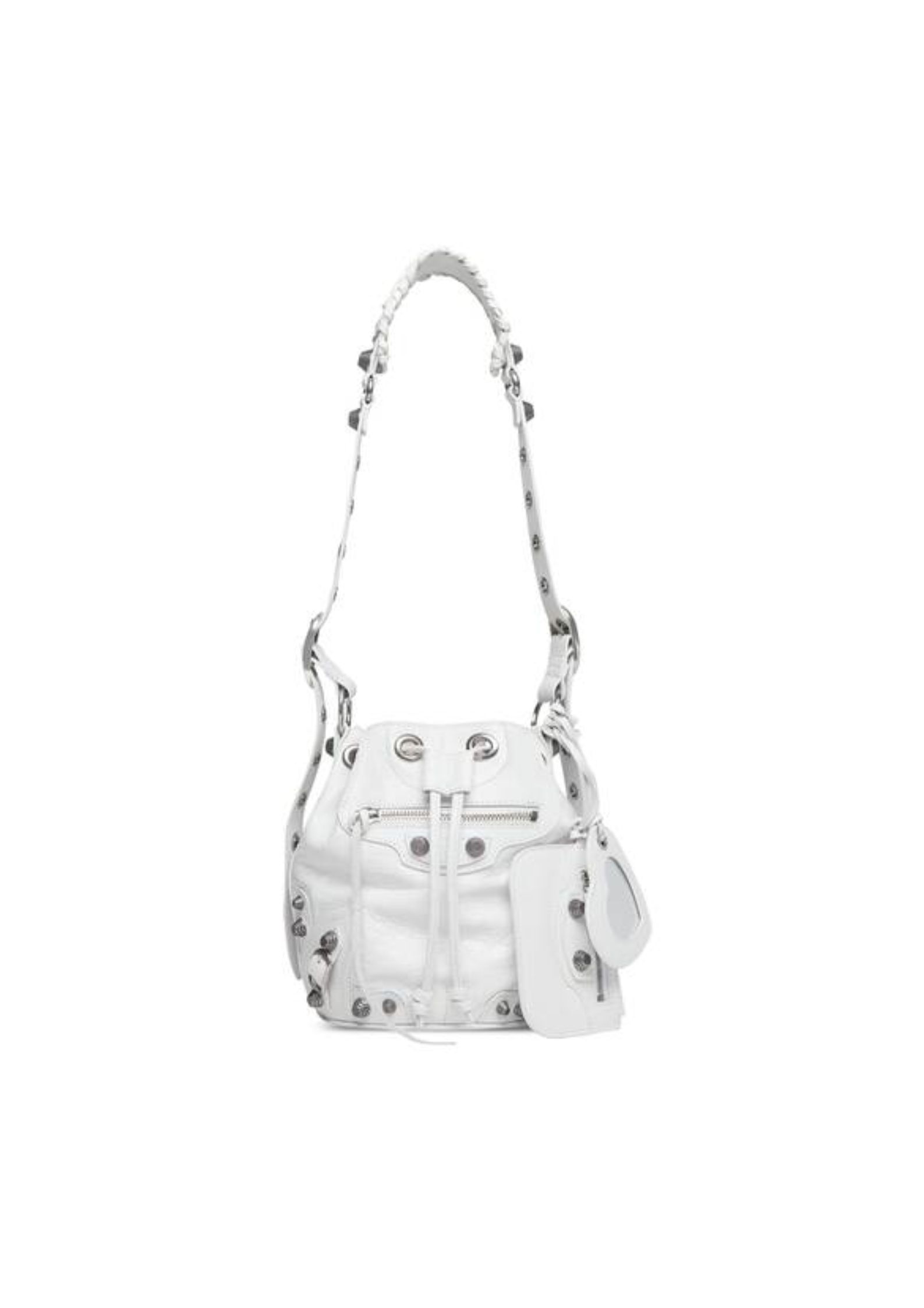 Le Cagole Xs Bucket Bag White/Black/Light Black/Grey/Light Grey For Women 7.8in/20 cm 7024311VG9Y9104