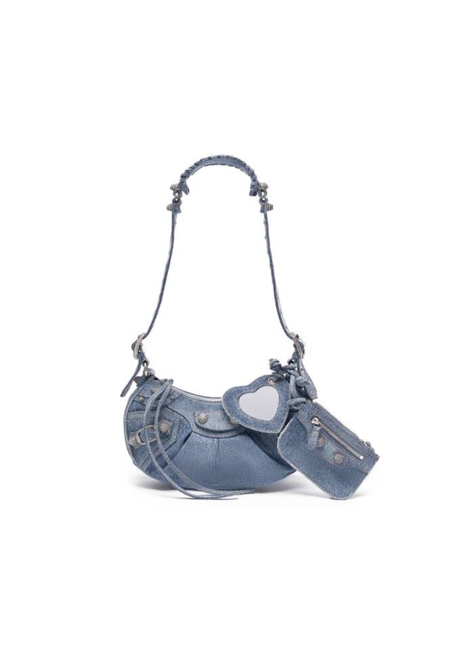 Le Cagole XS Shoulder Bag Denim In Blue For Women 10.2in/26cm 6713092109U4715