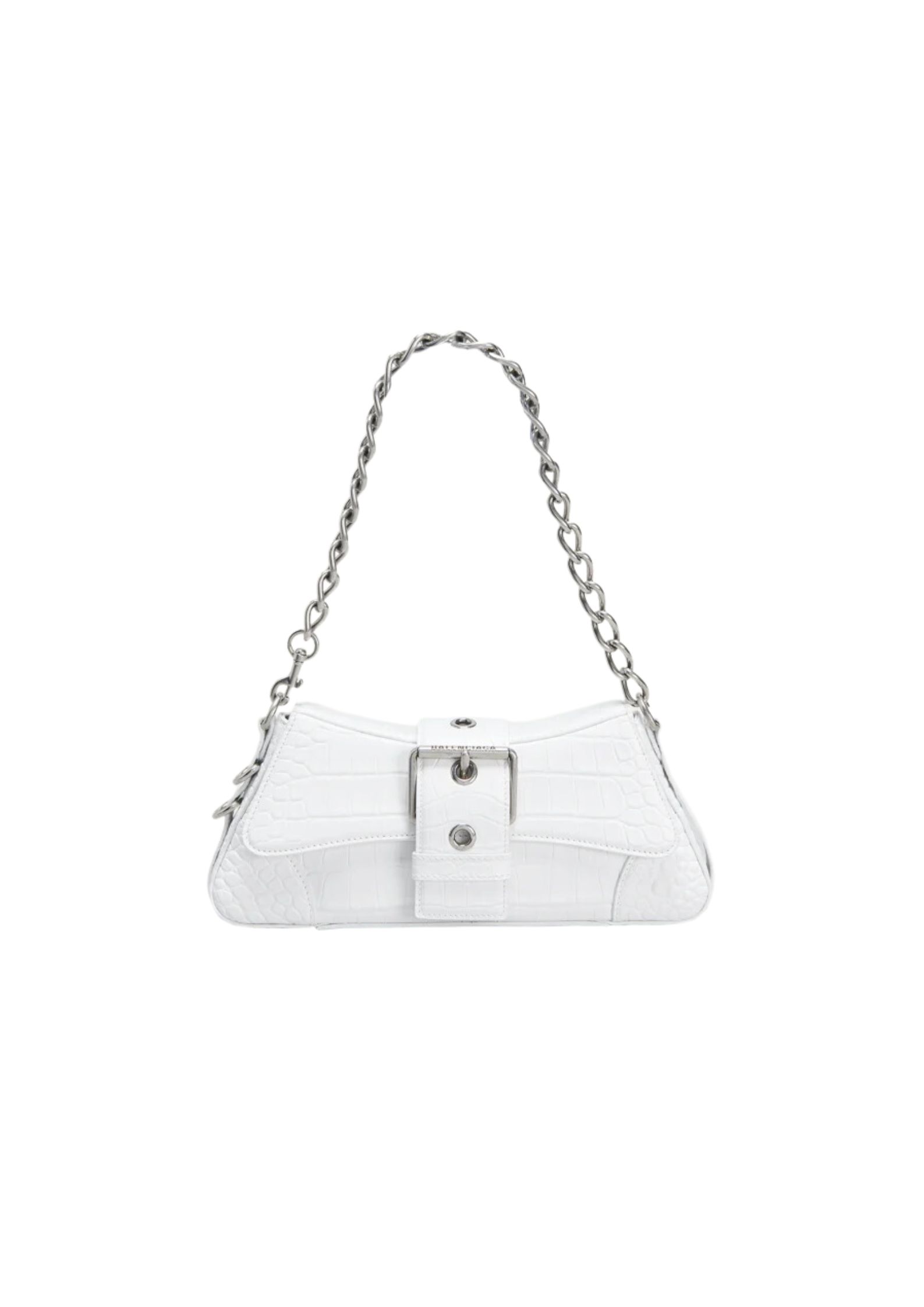 Lindsay Small Embossed Shoulder Bag In White/Pink/Black For Women 11.4in/29cm