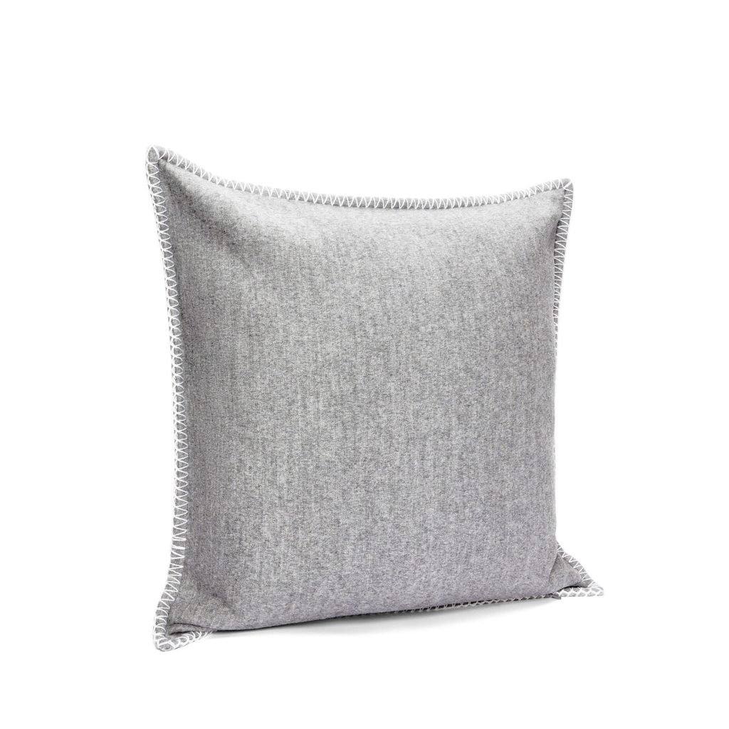 Loewe Anagram Cushion In Wool Grey/White F811487X60