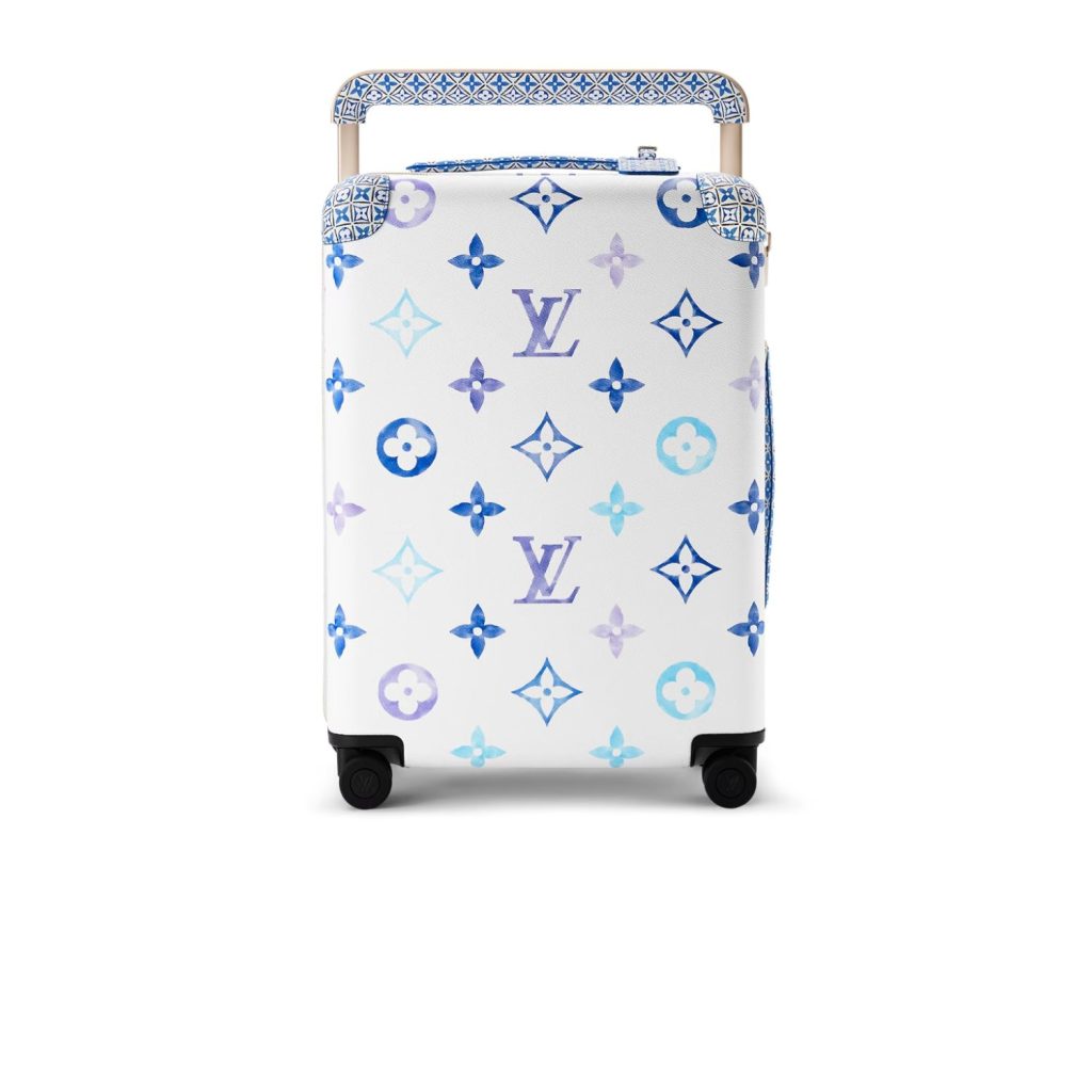 Travel Set Louis Vuitton: Horizon 55 Suitcase White + Coussin PM Monogram Embossed Puffy