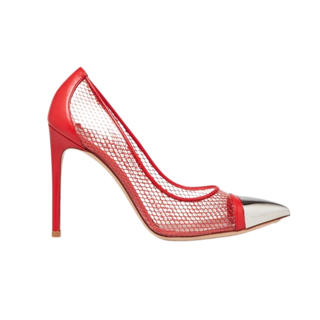 Louis Vuitton Mesh And PVC Twist Pumps Red For Women