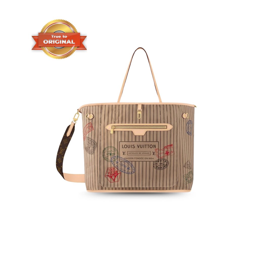 [True-to-ORIGINAL] Louis Vuitton Neverfull Bandoulière Inside Out GM Beige For Women 39cm/15.4in M11948