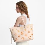 Louis Vuitton Neverfull MM Beige Bag For Women M46516- 12.2 Inches/ 30.9 Cm