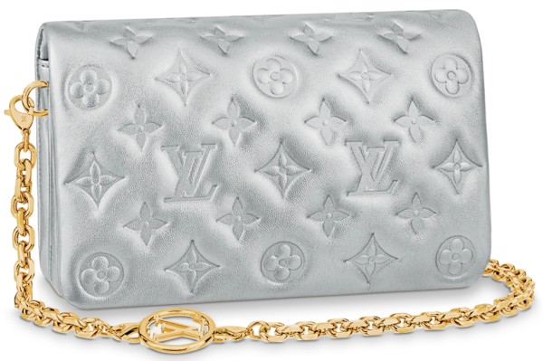 [True-to-Original] Louis Vuitton Pochette Coussin Silver 20 x 14 x 8 cm / 7.9 x 5.5 x 3.1 inches