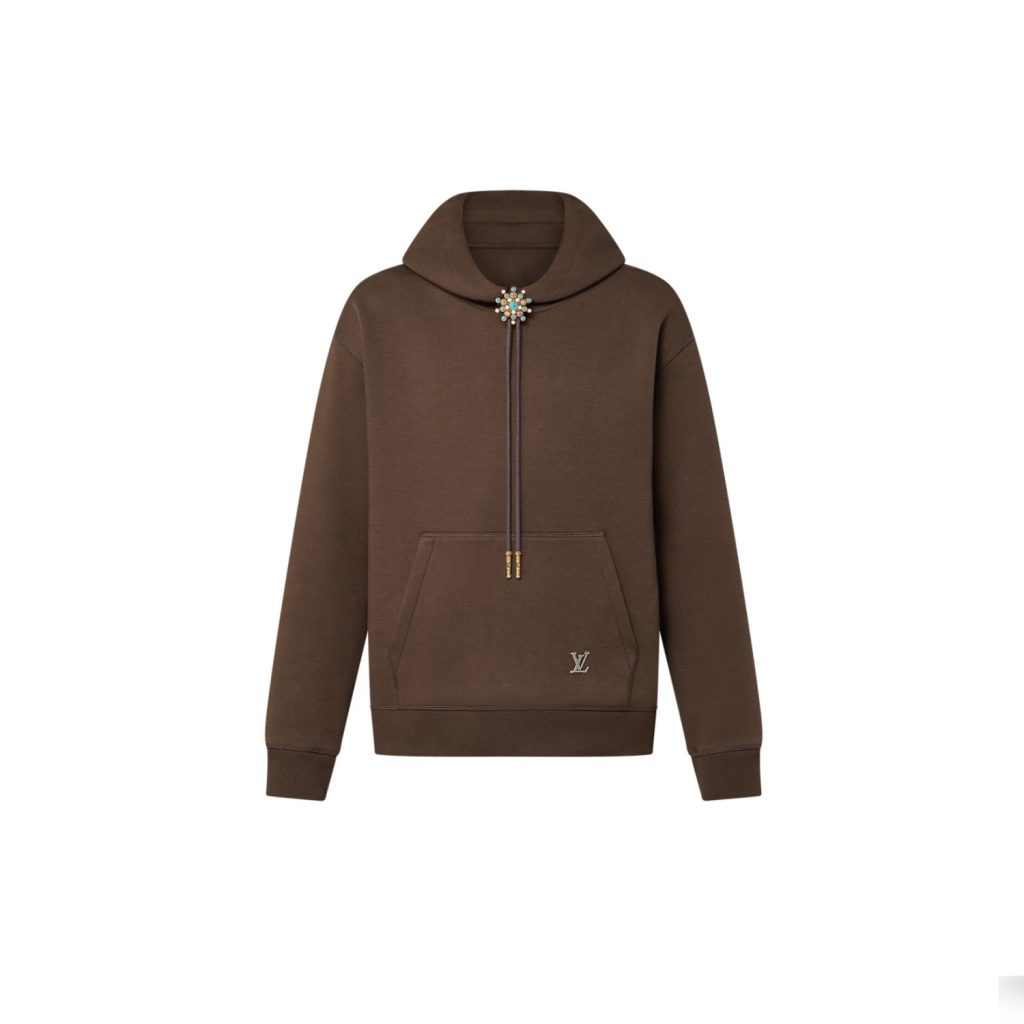 Louis Vuitton Embellished Cotton Hoodie For Men 1AFWVV