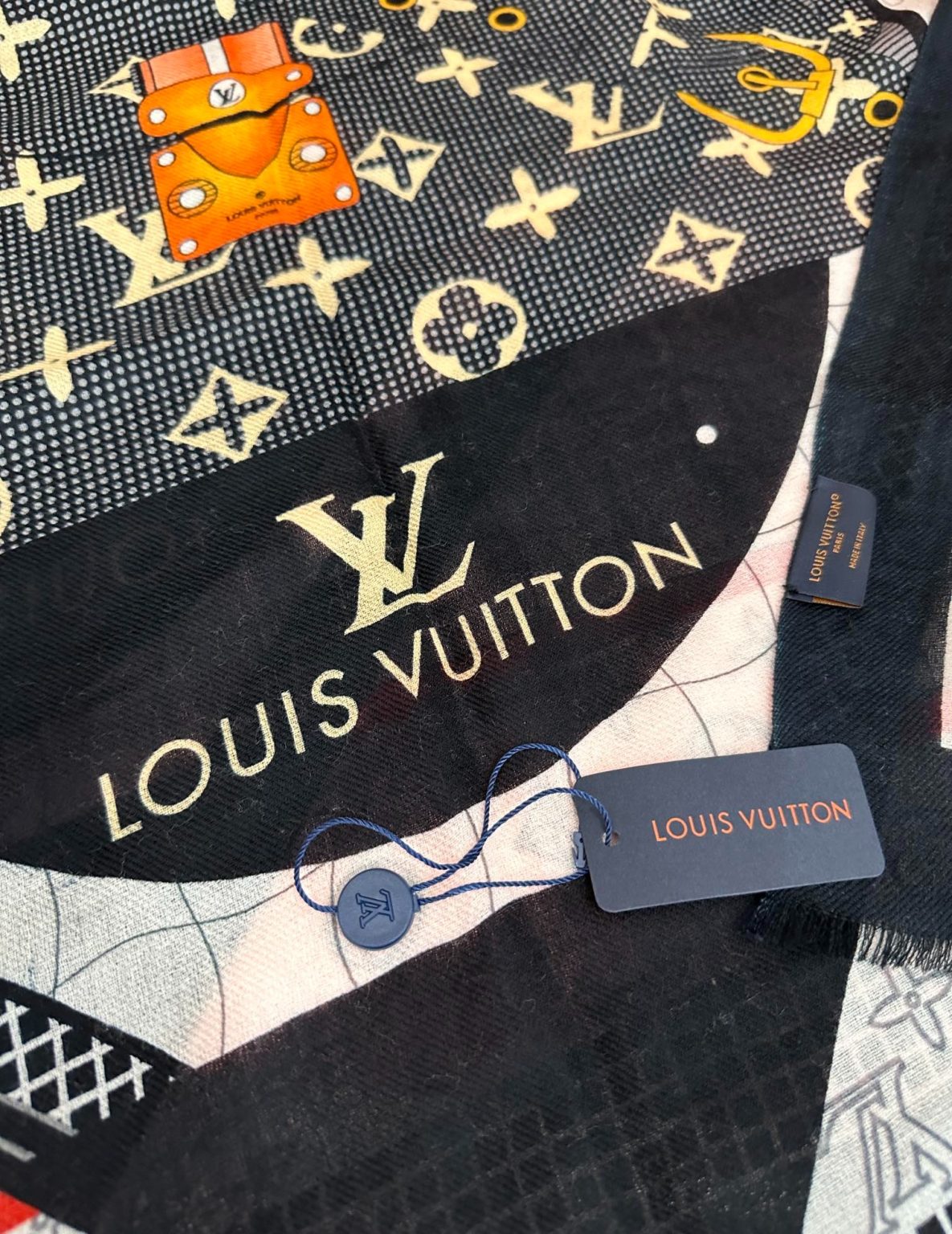 Louis Vuitton Long Scarf White 200cm/79in For Women