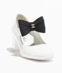 Chanel Mary Janes White And Black For Women- G45356 B15113 NT688