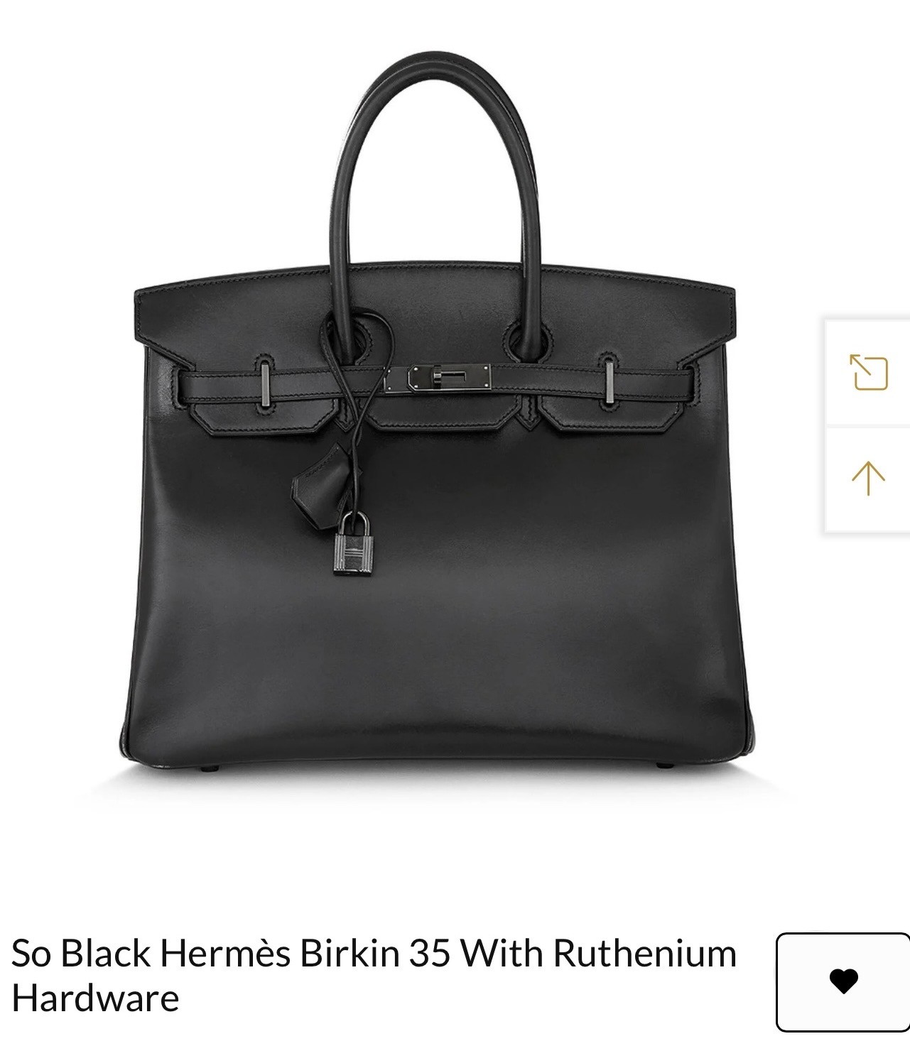 So Black Hermes Birkin Box Leather with Ruthenium Silver Hardware size 35