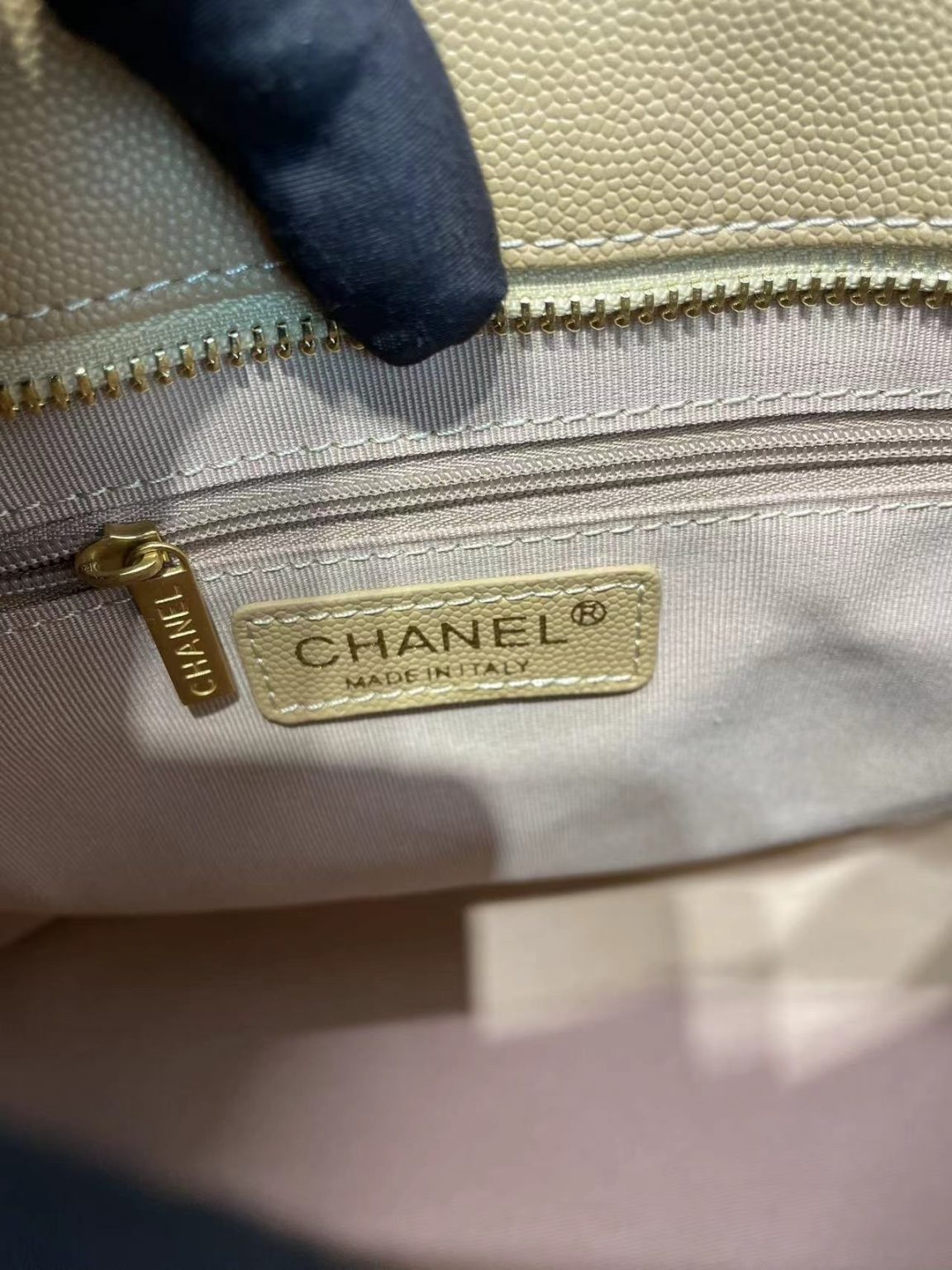 Chanel Medallion Tote Shoulder Beige Bag For Women 29cm/11.4in