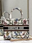 Christian Dior Medium Dior Tote Bag White For Women 14in/ 36cm M1296ZEAU_M933