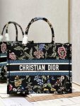 Christian Dior Medium Dior Tote Bag Black For Women 14in/ 36cm