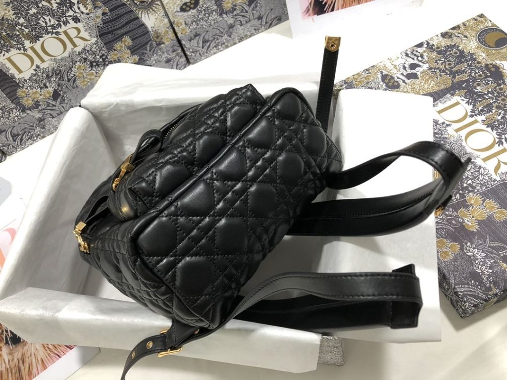 Mini Dior Backpack Cannage Black For Women‎ 12 in/ 31.5 cm CD