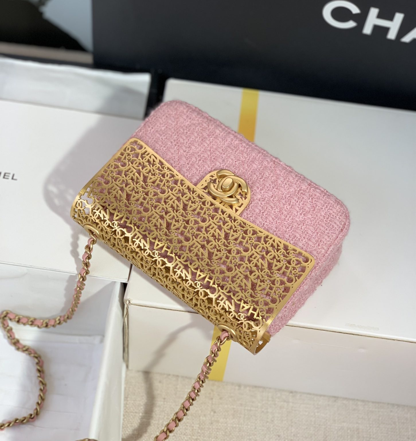 Mini Evening Bag Light Pink/Pink/Balck For Women 4.7 in / 12 cm  AS3526 B09388 NL020