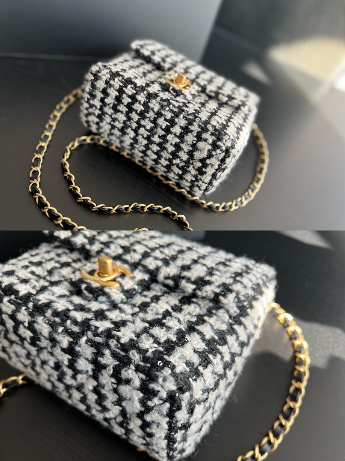 Chanel Mini Flap Bag With Handle White For Women 6.6 in / 17 cm AS3648