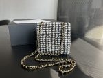 Chanel Mini Flap Bag With Handle White For Women 6.6 in / 17 cm AS3648